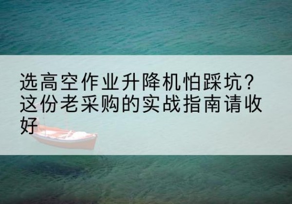 秀英高空作业升降机厂家推荐-选高空作业升降机怕踩坑？这份老采购的实战指南请收好